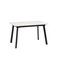 Стол Batu new 120-160/80/76 столешница ЛМДФ азул оникс подстолье металл черный