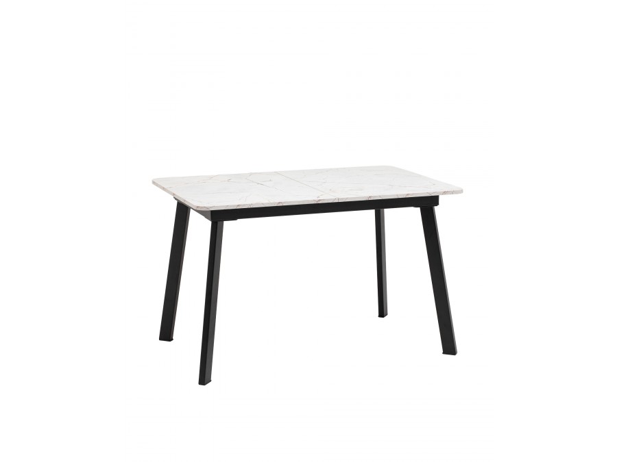 Стол Batu new 120-160/80/76 столешница ЛМДФ азул оникс подстолье металл черный