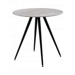 Стол Ники круглый столешница керамика Italian light grey 800