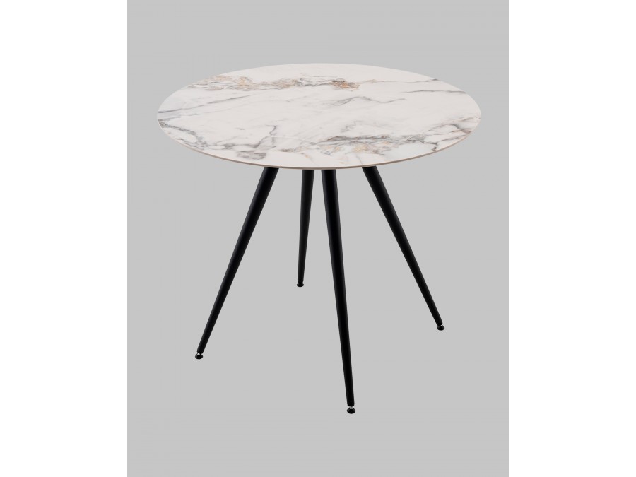 Стол Ники круглый столешница керамика Ice Jade 900