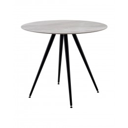 Стол Ники круглый столешница керамика Italian light grey 900