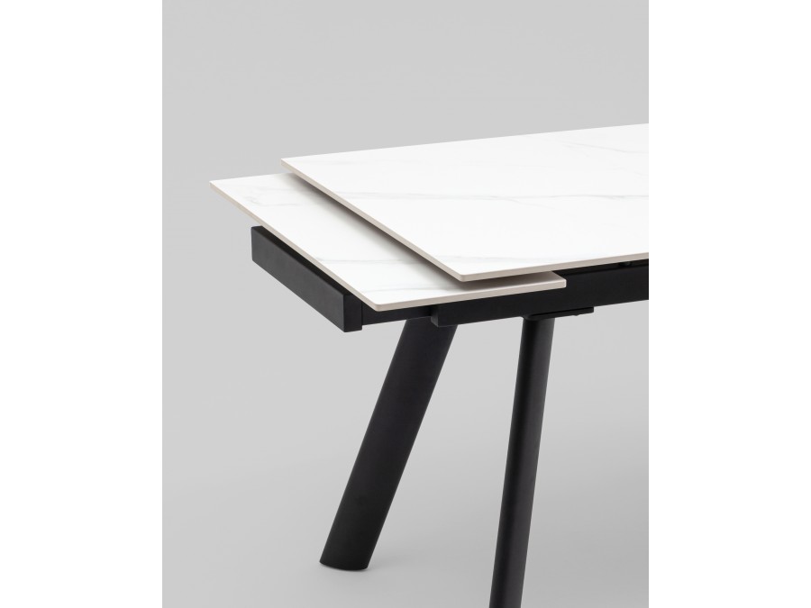 Стол Нэд 120-180/80/76 см столешница керамика Snow Mountain Stone