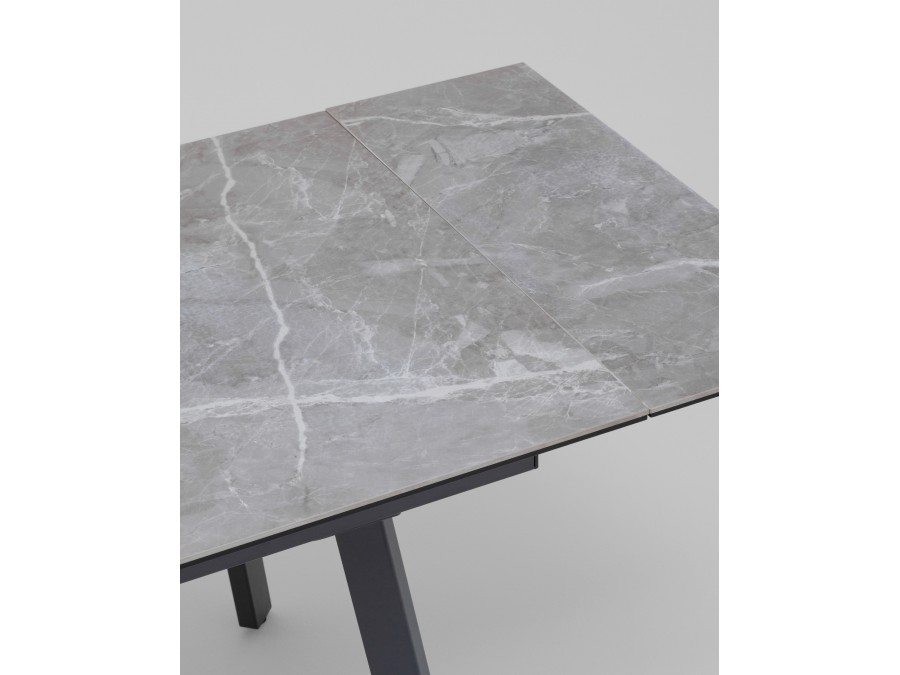 Стол Тайл 140-200/85/75 столешница керамика Larka Grey
