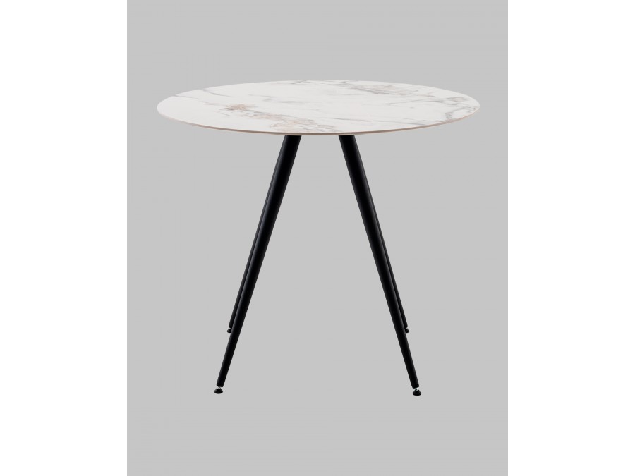 Стол Ники круглый столешница керамика Ice Jade 900