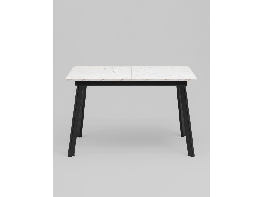 Стол Batu new 120-160/80/76 столешница ЛМДФ азул оникс подстолье металл черный