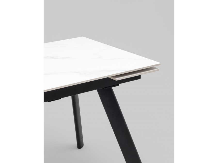 Стол Нэд 120-180/80/76 см столешница керамика Snow Mountain Stone