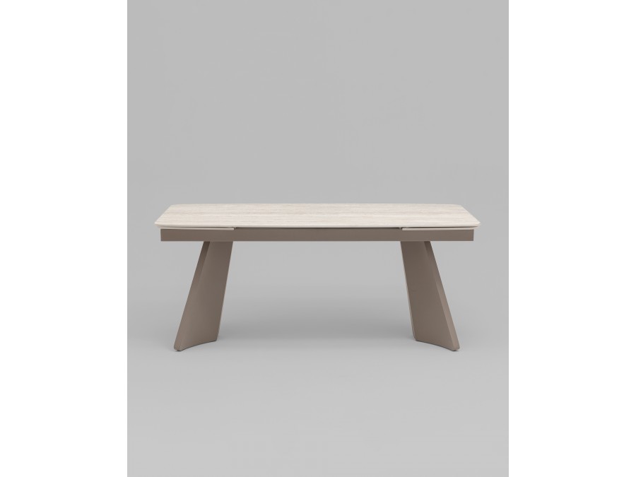 Стол обеденный Eliora 180-260х90 см серый травертин керамика