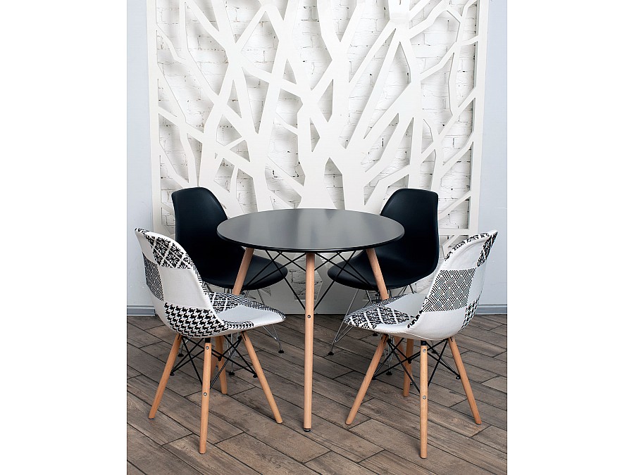 Стол круглый EAMES DSW NEW D=80 черный