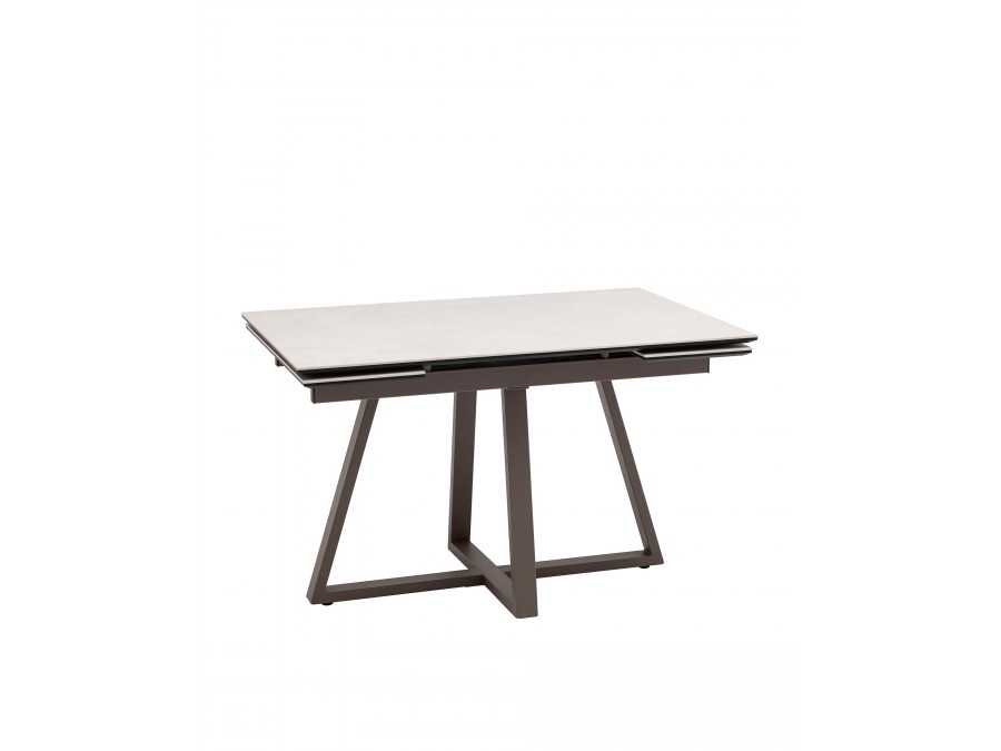 Стол Керас 120-180/80/75, столешница керамика Carmen light grey