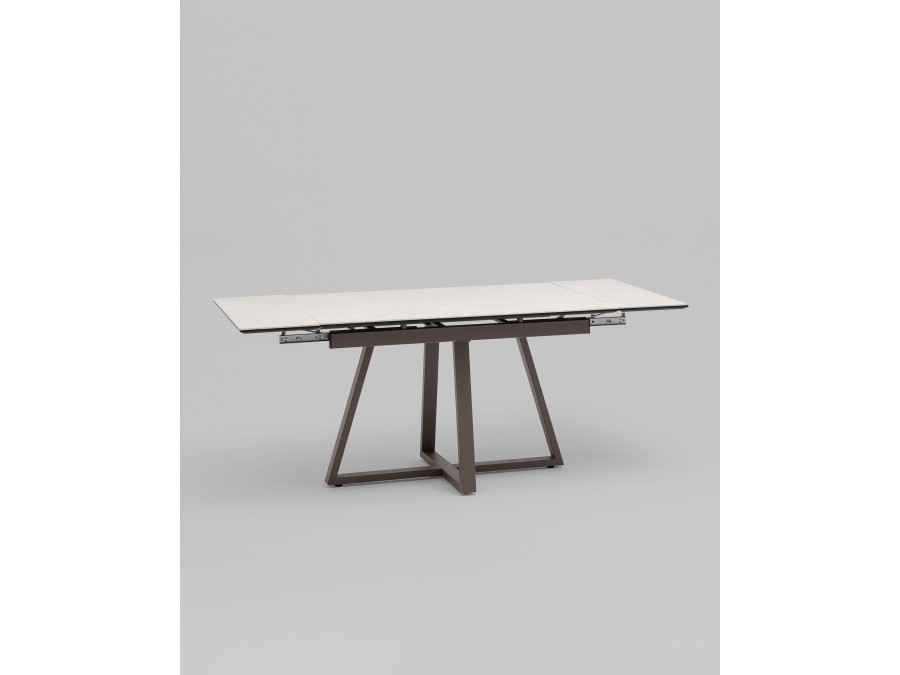 Стол Керас 120-180/80/75, столешница керамика Carmen light grey