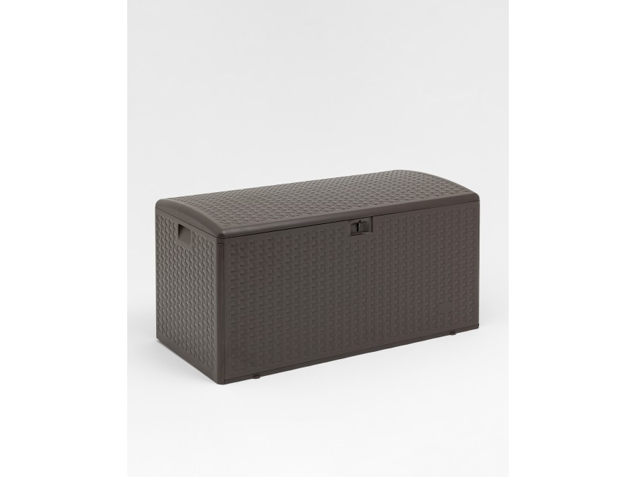 Стол-сундук пластик коричневый 122*60 см 375л