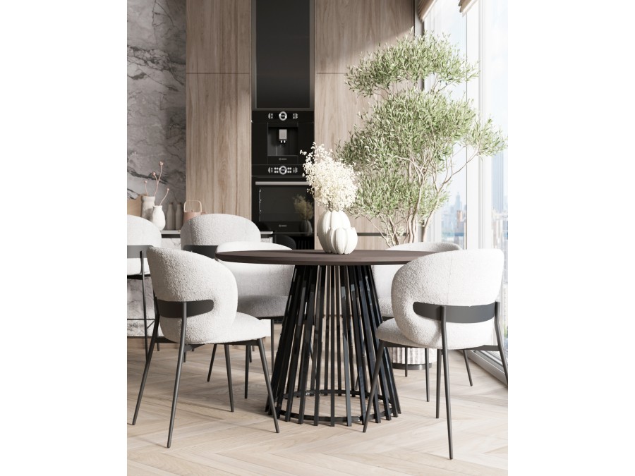 Стол обеденный Daphne 100*75 см темное дерево