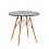 Стол круглый EAMES DSW NEW D=80 стеклянный черный