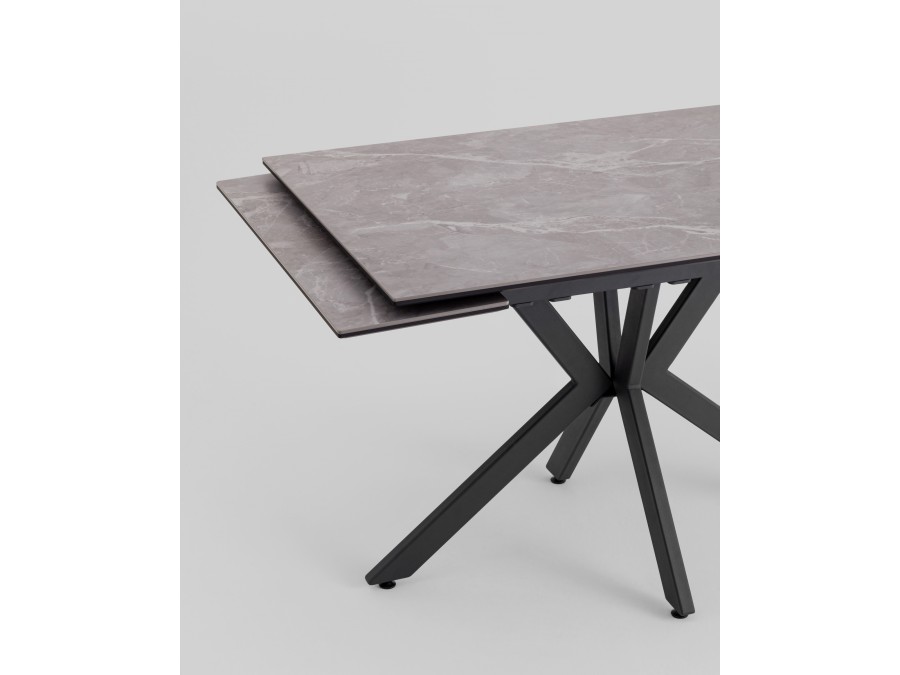 Стол раскладной Marmer 120-180*80*76 керамика антрацит