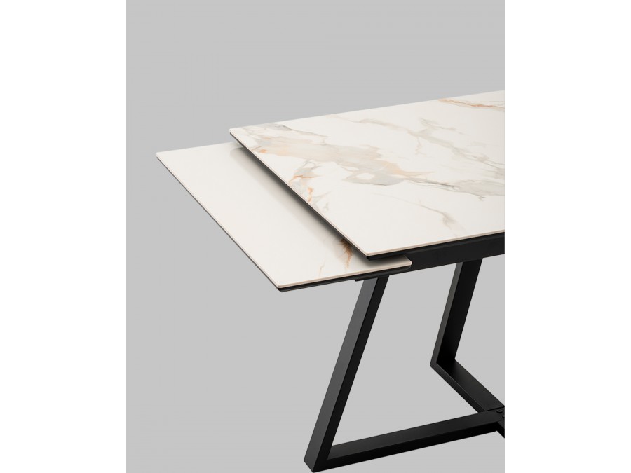 Стол Кассика 120*80 см столешница керамика белый