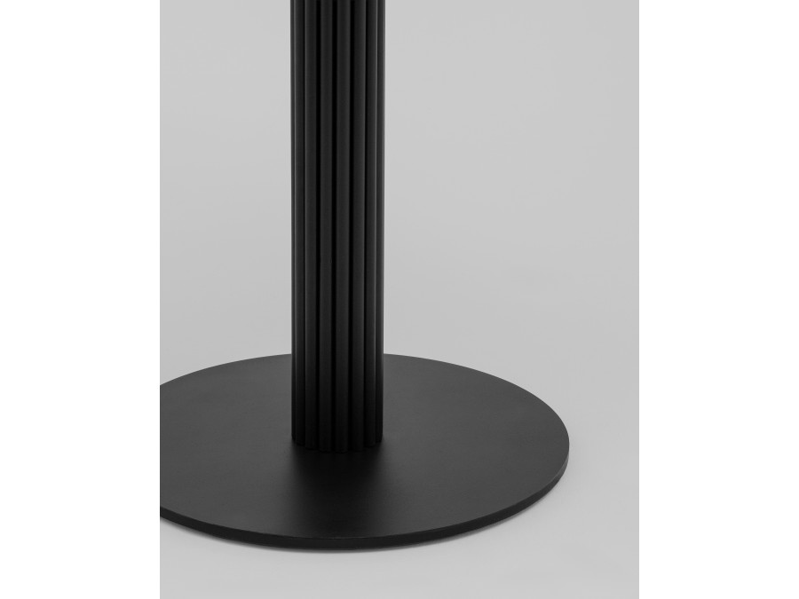 Стол круглый Фризбин D90, столешница МДФ сегни темный, основание металл черный