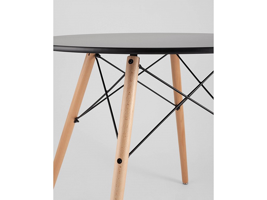 Стол круглый EAMES DSW NEW D=80 черный