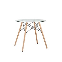 Стол Eames DSW NEW D80 стеклянный