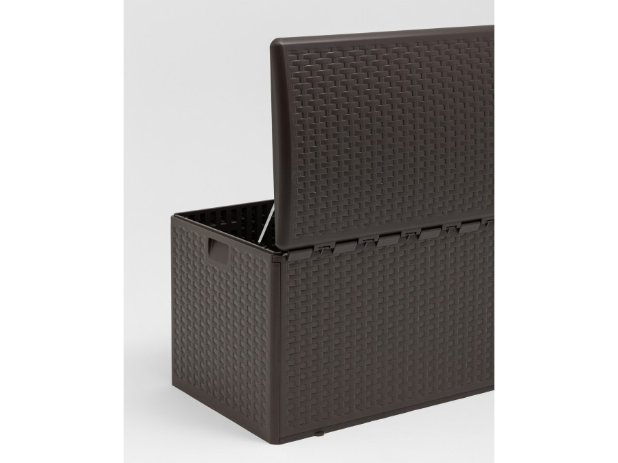 Стол-сундук пластик коричневый 122*60 см 375л