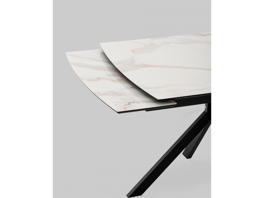 Стол Галац 120*80 см столешница стекло белое