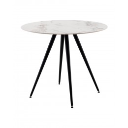 Стол Ники круглый столешница керамика Ice Jade 900