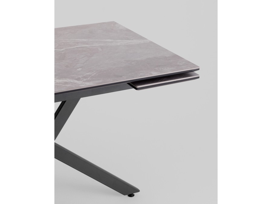 Стол раскладной Marmer 120-180*80*76 керамика антрацит
