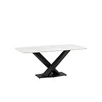 Стол обеденный Belle 180х90 белый мрамор