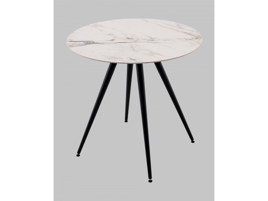 Стол Ники круглый столешница керамика Ice Jade 800