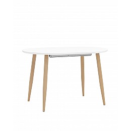 Стол обеденный Берген раскладной 120-180*80 белый