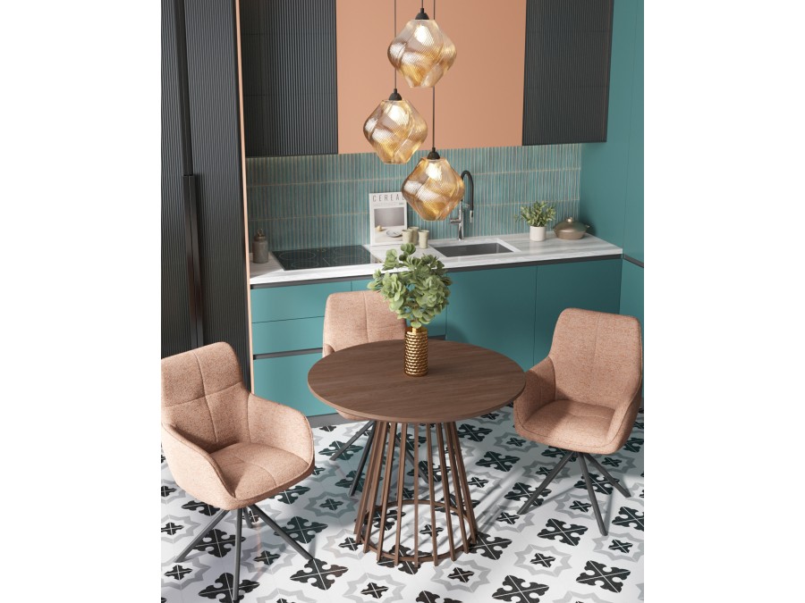 Стол обеденный Daphne 100*75 см орех