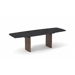 Стол обеденный Астарта раскладной 180-260х90 см керамика темная