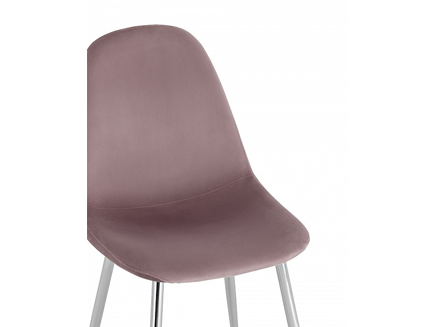Стул Валенсия SN велюр розовый хромированные ножки