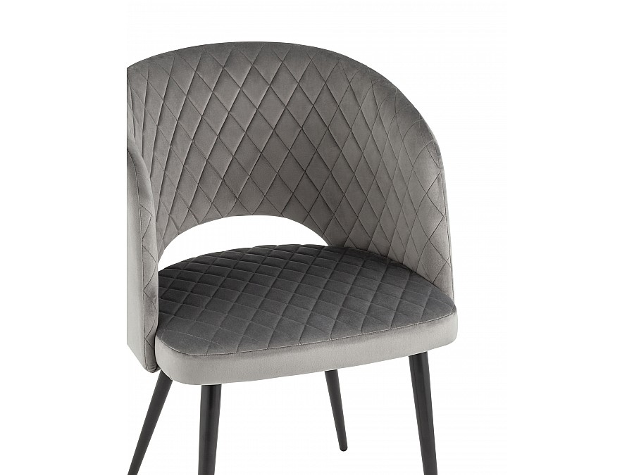 Стул-кресло Дарелл велюр серый