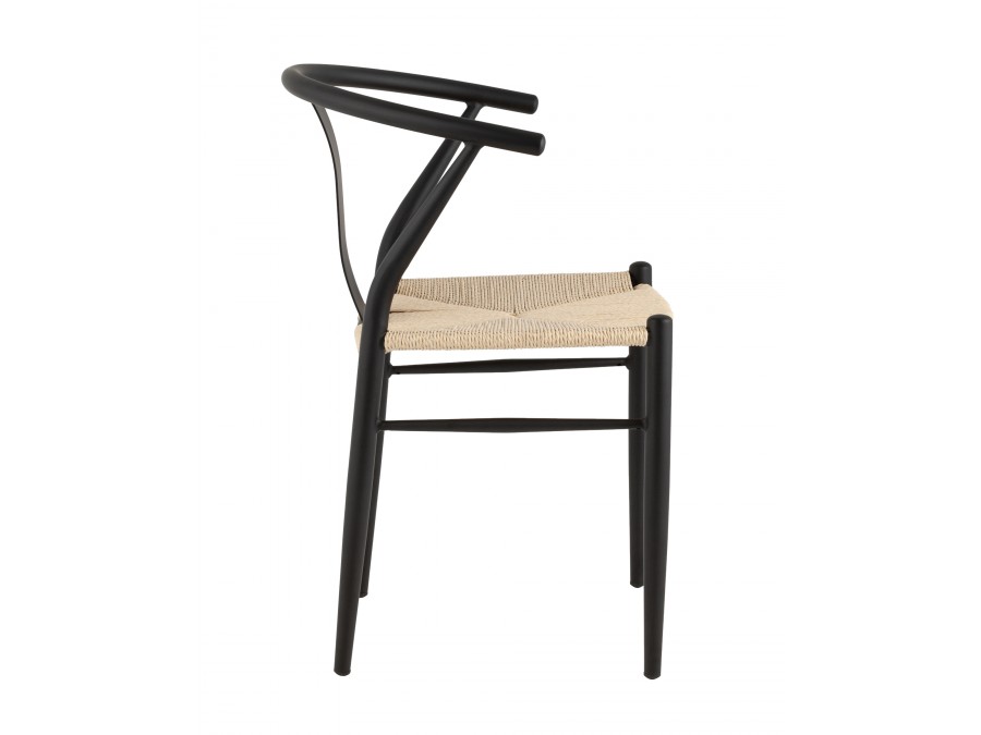 Стул обеденный Wishbone Style бежевый