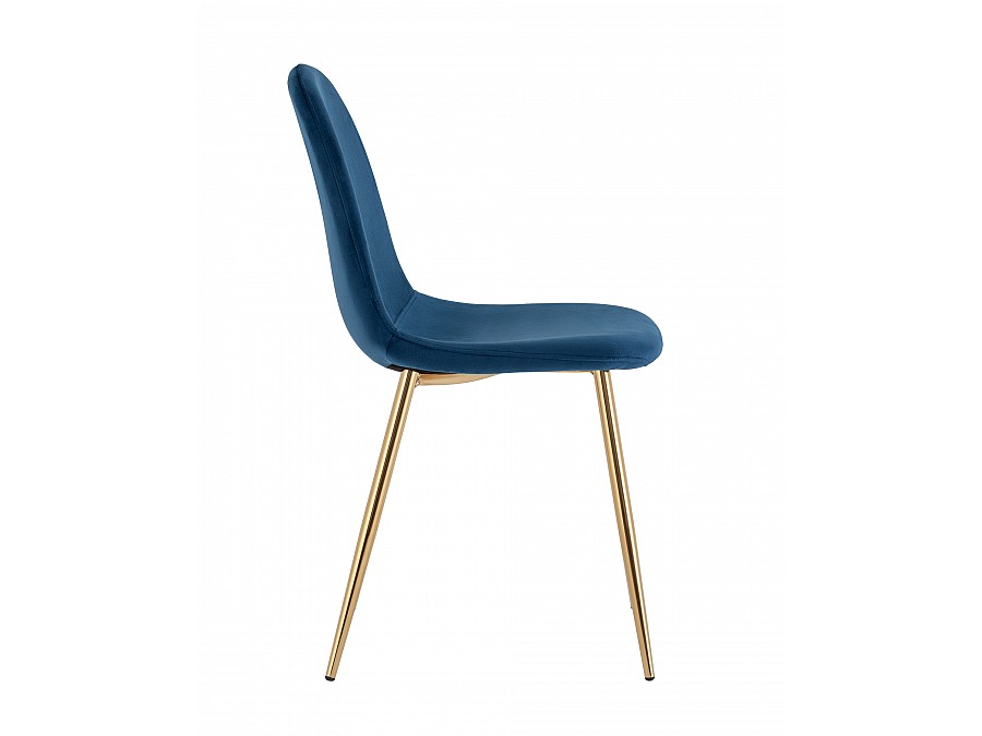 Стул Валенсия SN велюр темно-синий золотые ножки