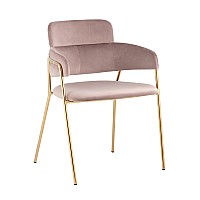 Стул Полин велюр розовый