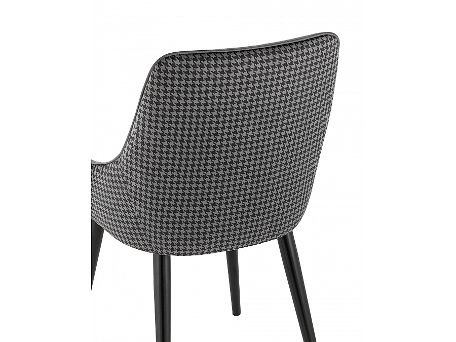 Стул Джоан велюр серый гусиная лапка