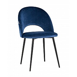 Стул Меган NEW велюр с ромбами синий