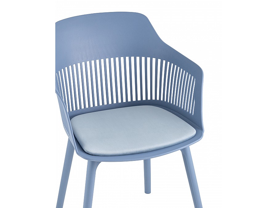 Стул Crocus с подушкой велюр голубой