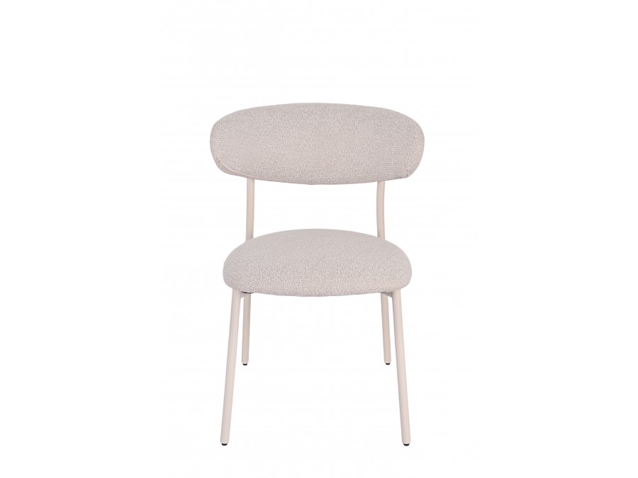 Стул обеденный Ayla серый белые ножки 2 шт.