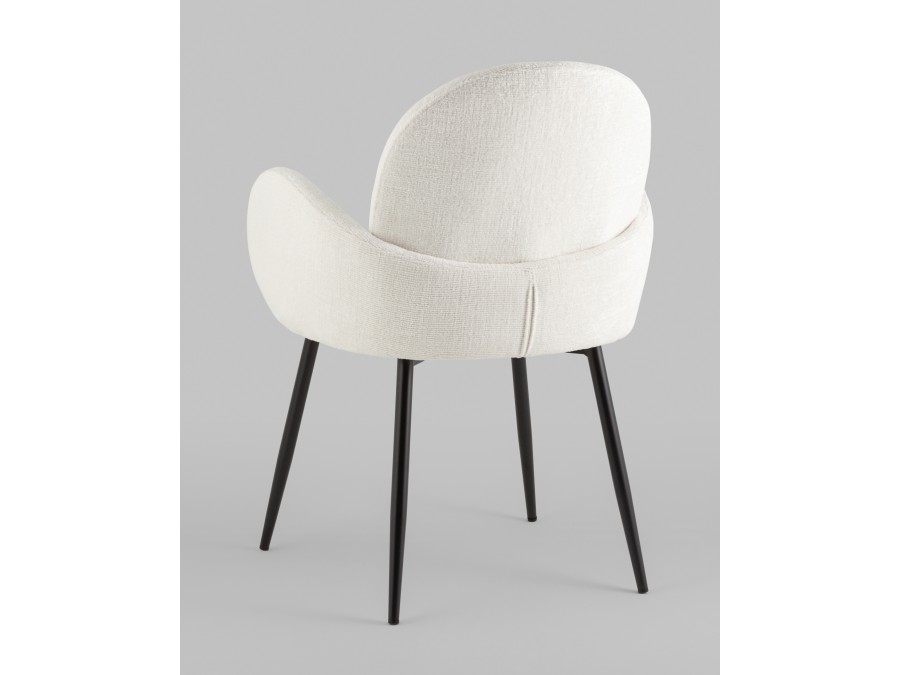 Стул обеденный Wave букле белый