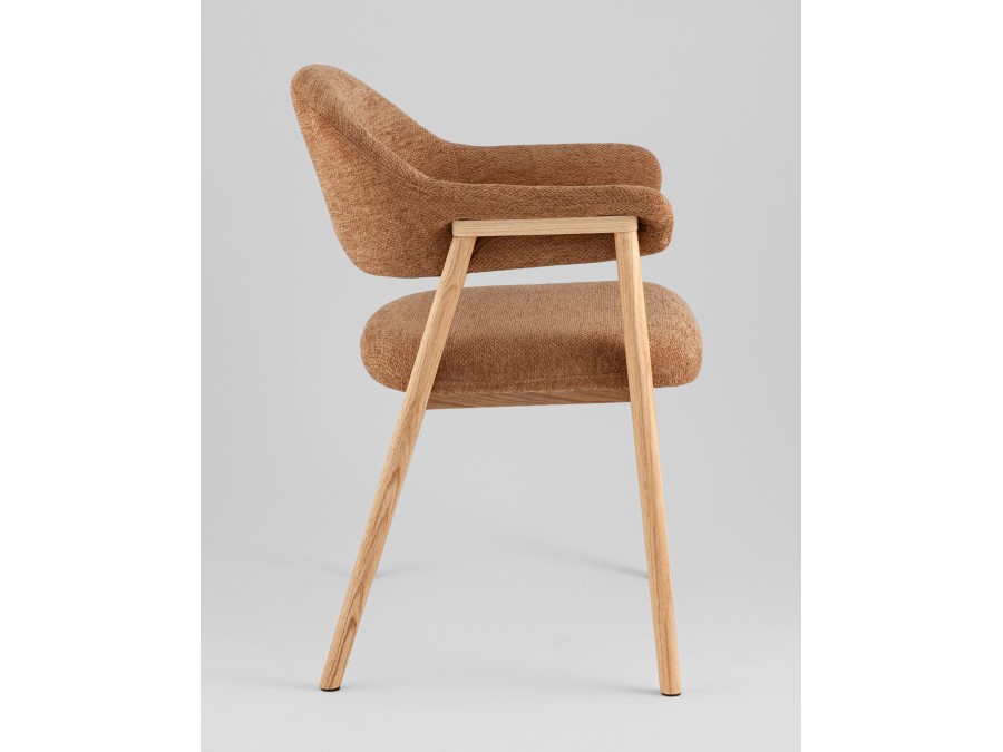 Стул обеденный Tavu с деревянными ножками терракотовый