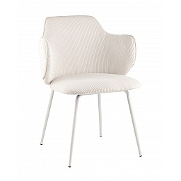 Стул обеденный Eira вельвет белый