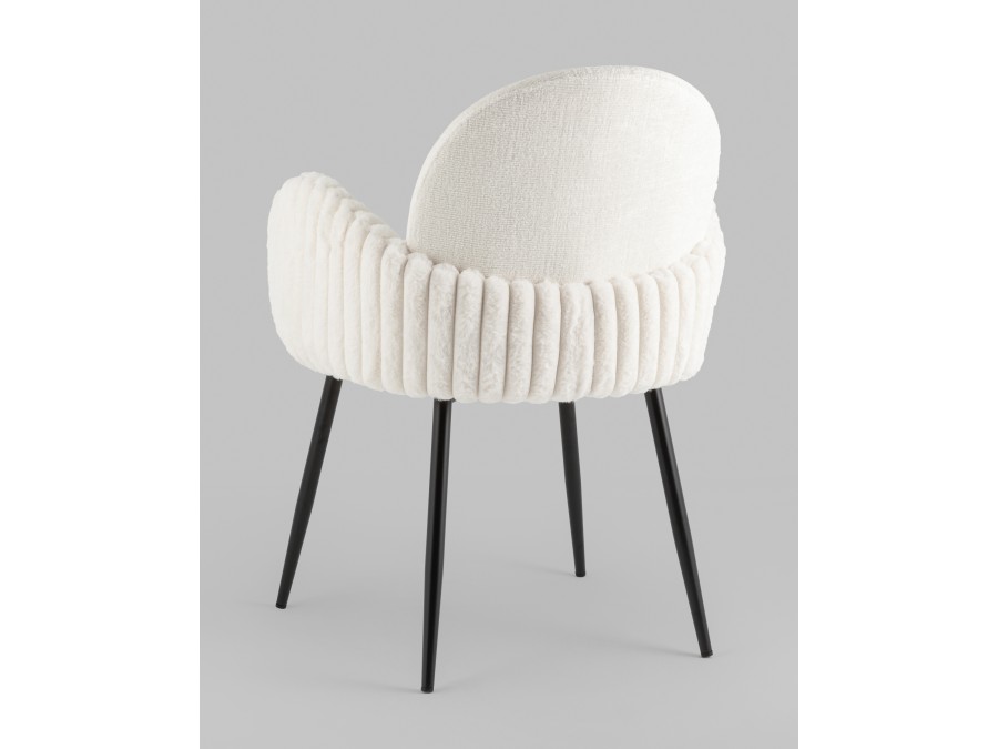 Стул обеденный Wave Stripes букле белый