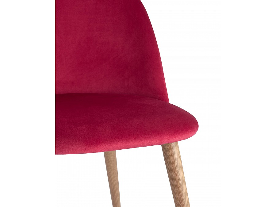 Стул Лион велюр красный