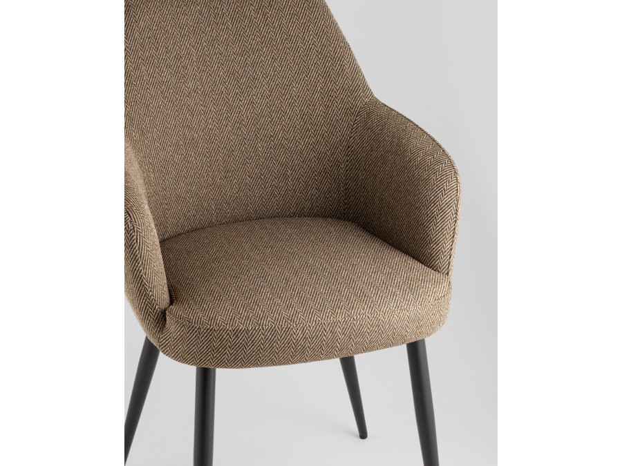 Стул обеденный Katys оливково-бежевый елочка