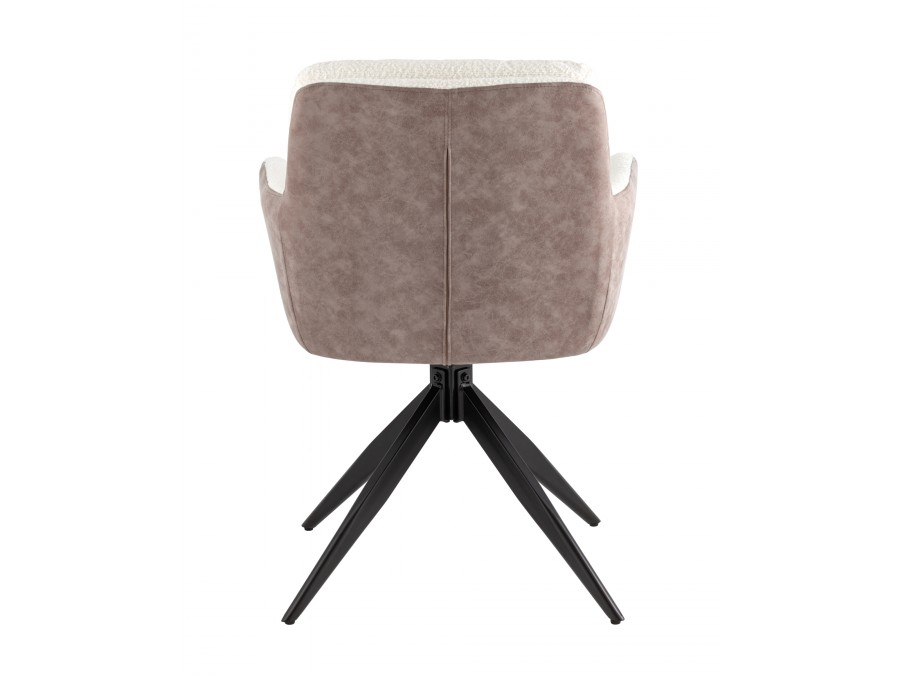 Стул обеденный Waldo молочный c бежевой экокожей