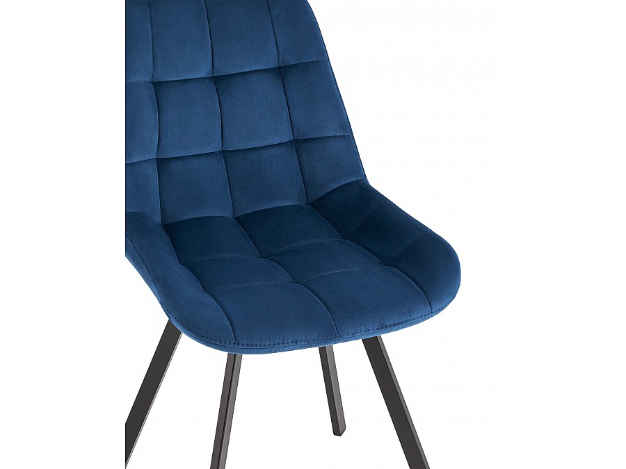 Стул вращающийся Флекс велюр синий