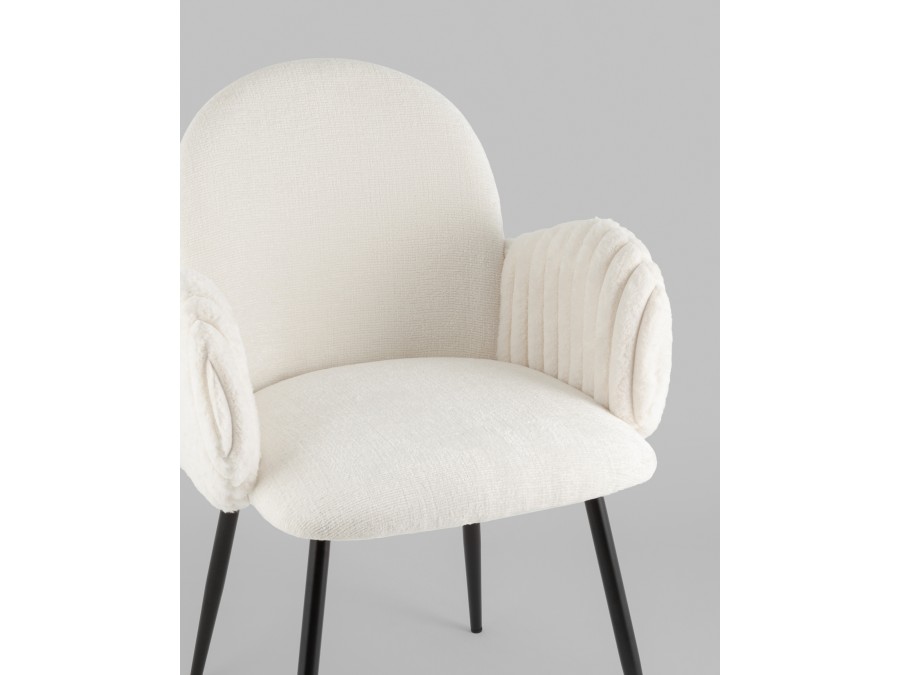 Стул обеденный Wave Stripes букле белый