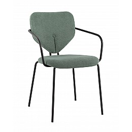 Стул обеденный Masey с подлокотниками зеленый